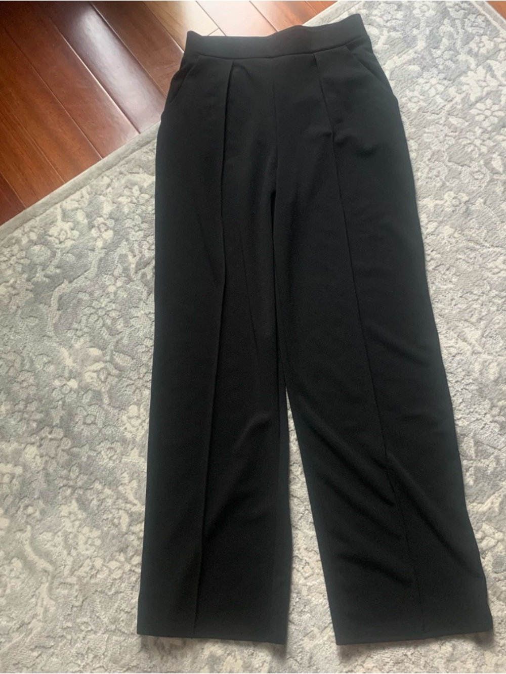 H&M Black Wide-Leg High-Rise Trousers